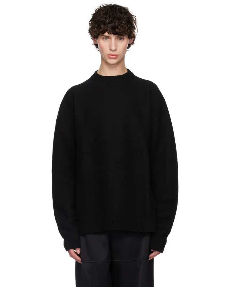 Jil Sander Black Crewneck Sweater 001