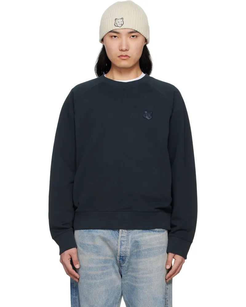 Kitsuné Navy Bold Fox Head Patch Oversize Sweatshirt P492