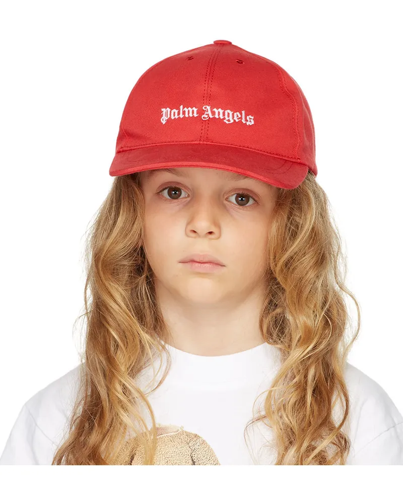 Palm Angels Kids Red Logo Cap Red