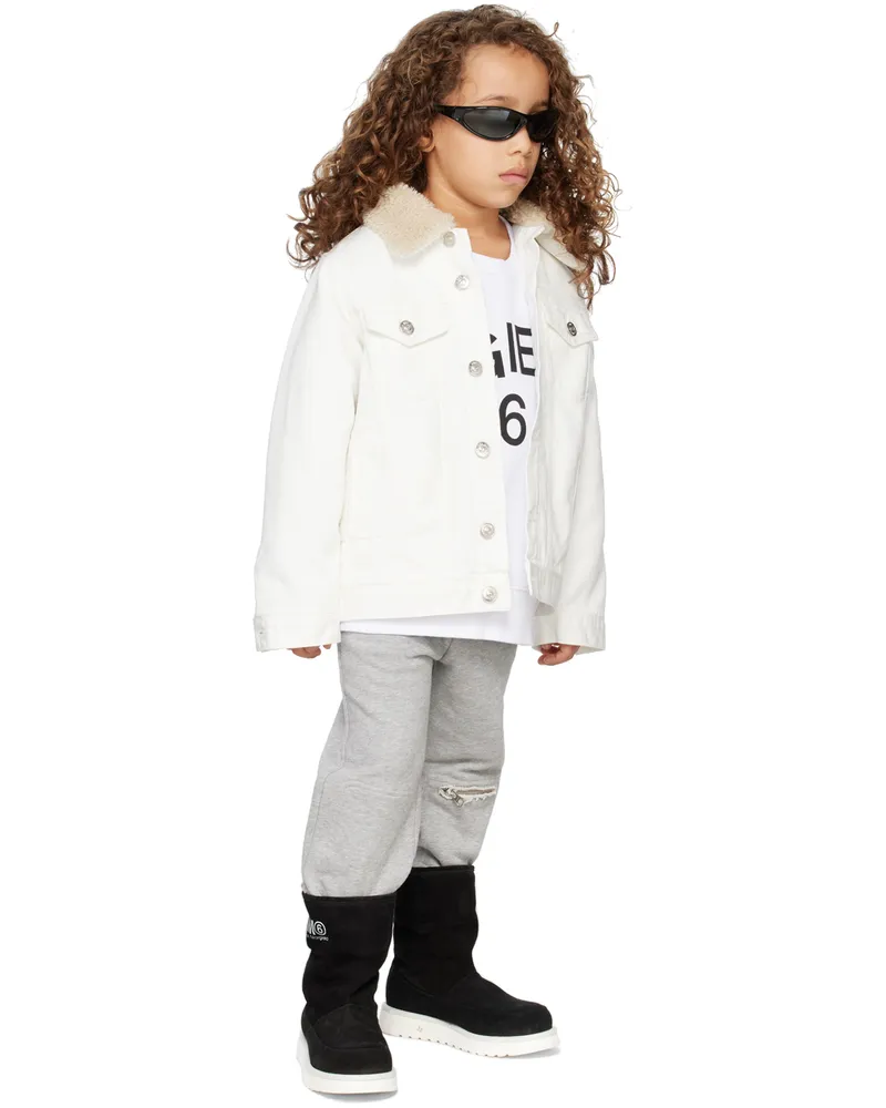 Maison Margiela Kids Black Suede Boots 2
