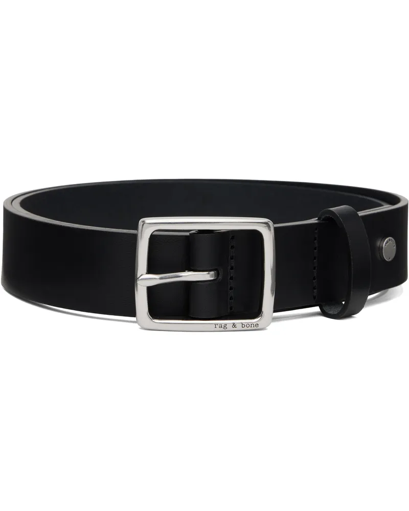 Rag & Bone Black Boyfriend Leather Belt Blk