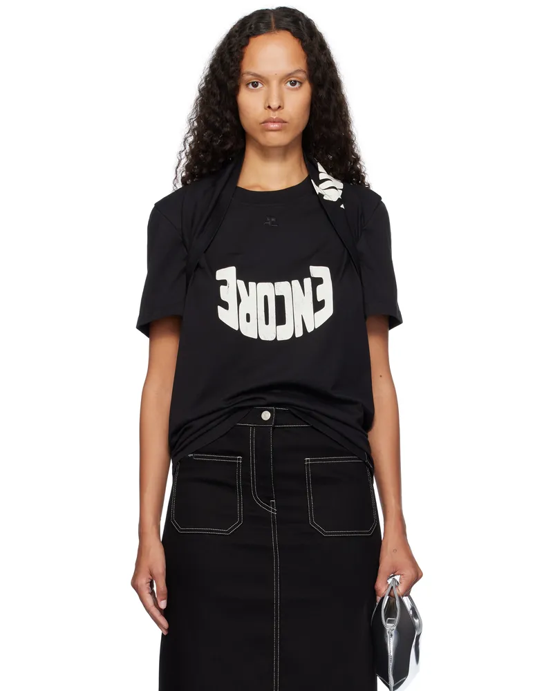 Courrèges Black 'Encore' T-shirt B119