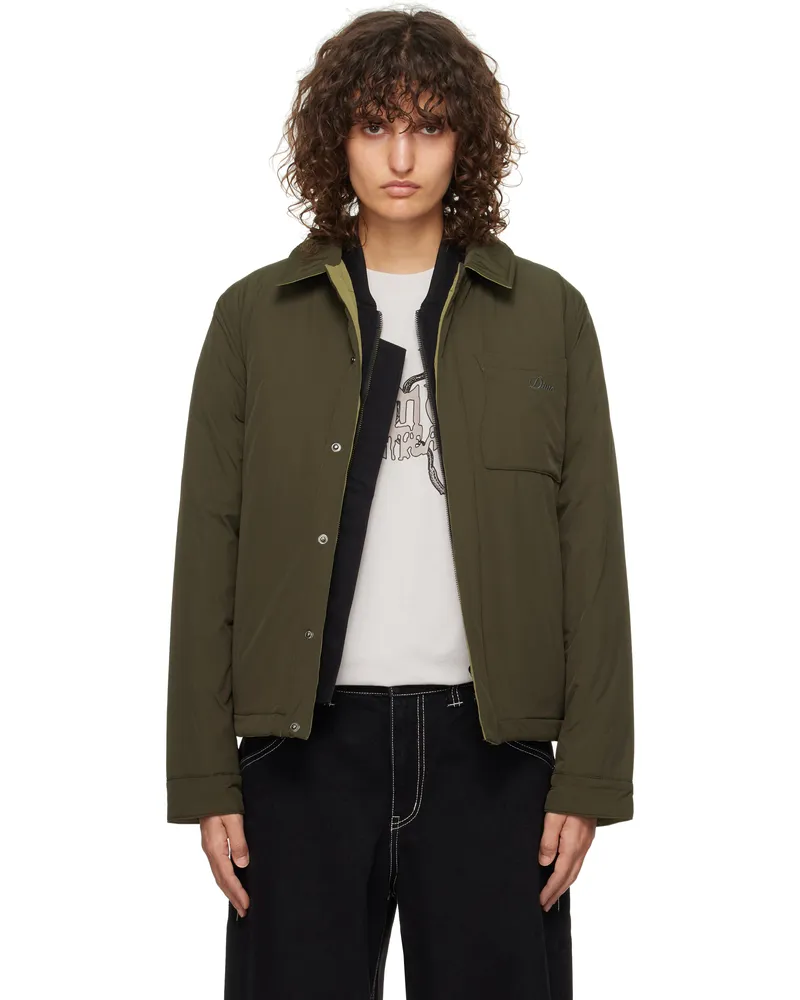 Dime Green Insulated Reversible Jacket Moss