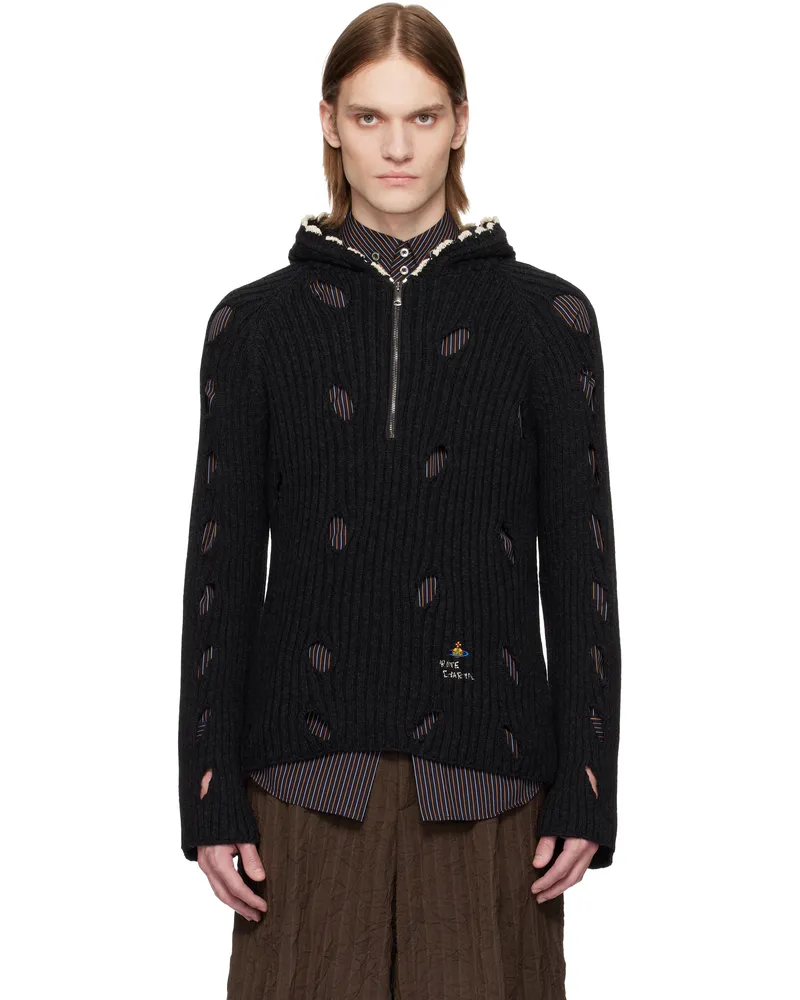 Vivienne Westwood Gray Slash Hoodie Ss25-p411