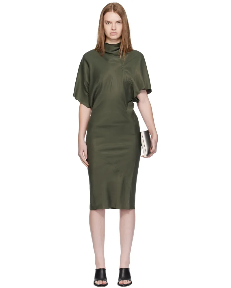 Rick Owens Khaki Concordians Seb Midi Dress 25
