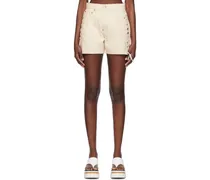 Off-White Lace-Up Denim Shorts