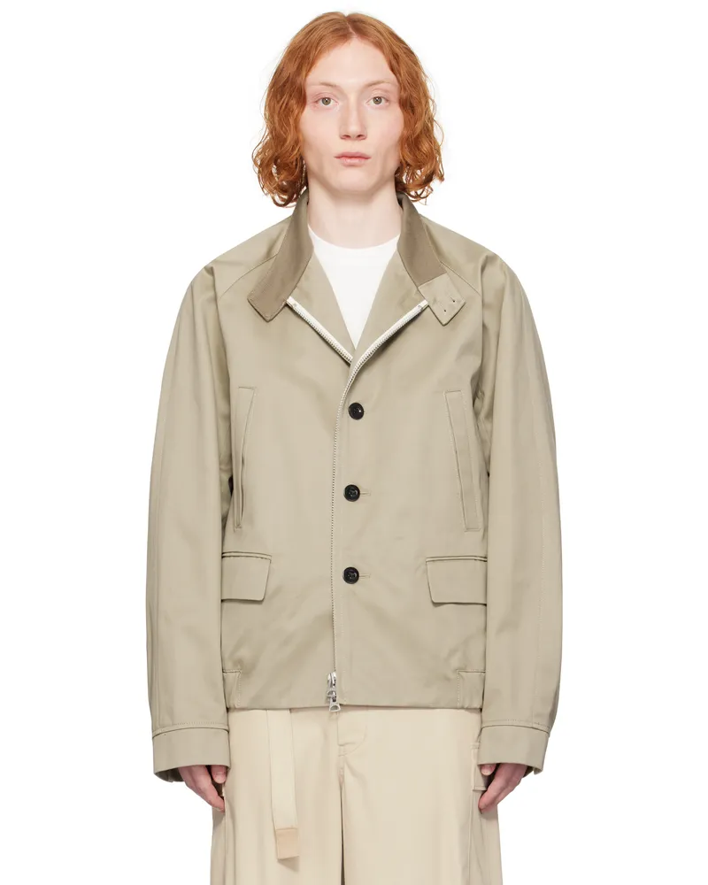 Sacai Beige Cotton Chino Jacket 651