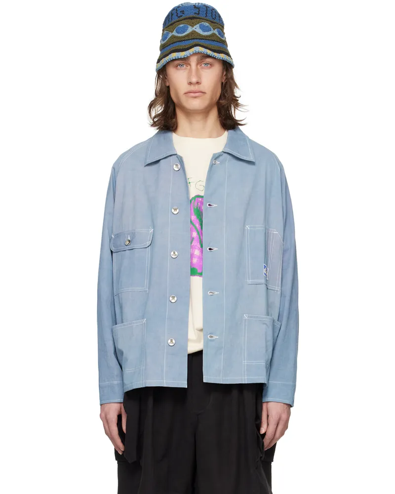 STORY mfg. Blue Railroad Jacket Purple