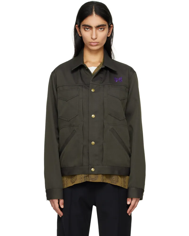 NEEDLES Gray Penny Denim Jacket B-green