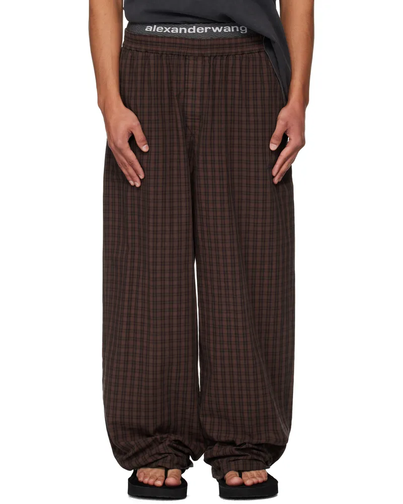 Alexander Wang Burgundy Relaxed Trousers 933