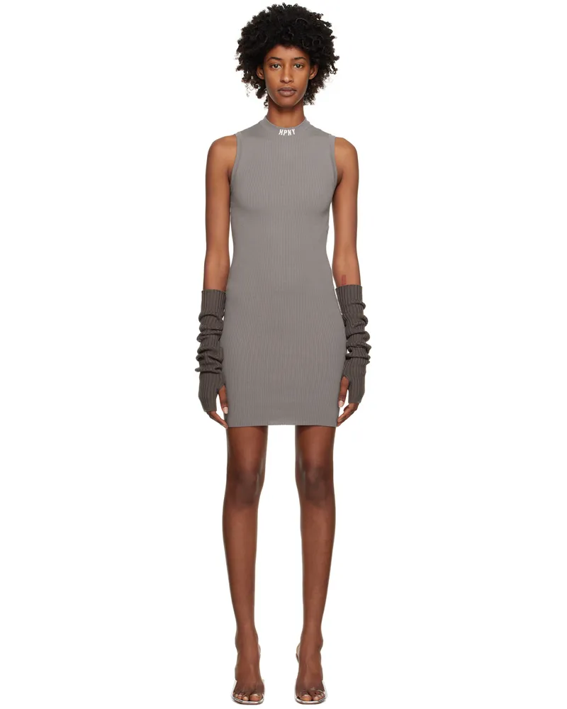 Heron Preston Gray 'HPNY' Minidress Grey