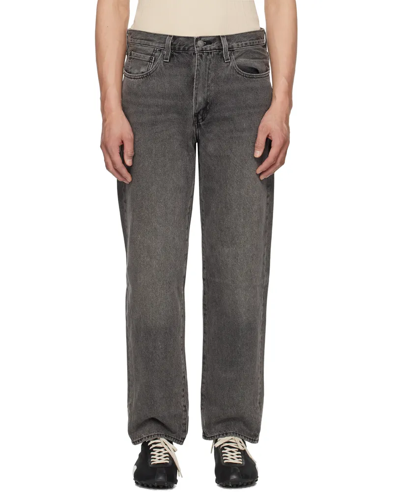 Levi's Gray 568 Loose Straight Jeans Block