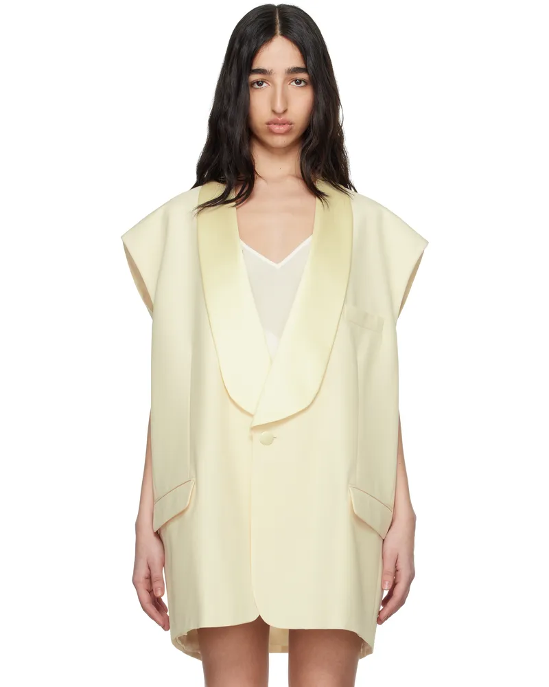 Maison Margiela Off-White Satin Lapel Vest 102
