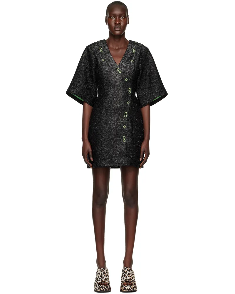 Ganni Black Sparkle Minidress 099