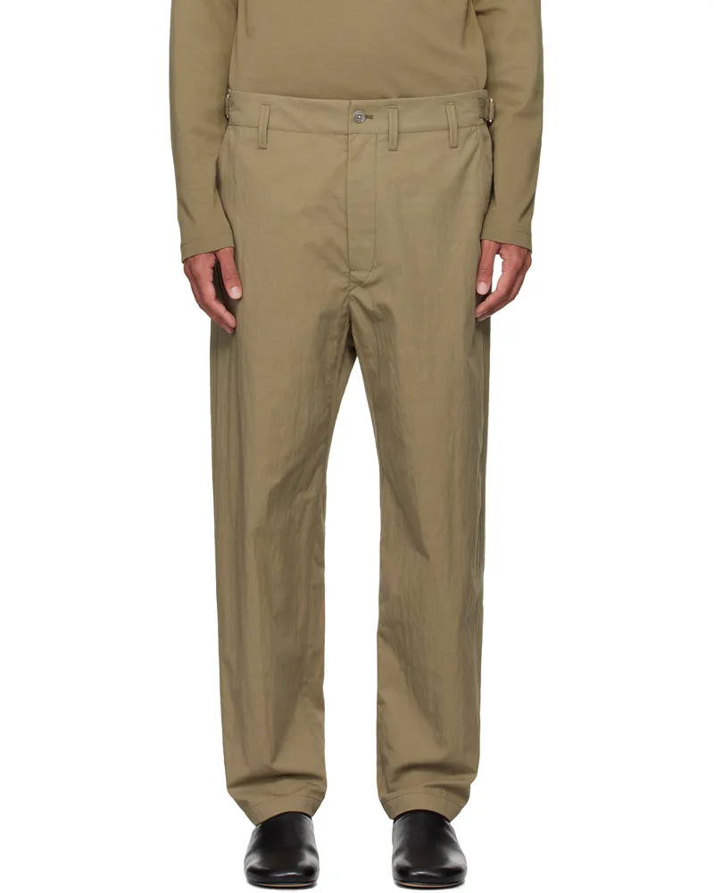Christophe Lemaire Khaki Carrot Trousers Gr619