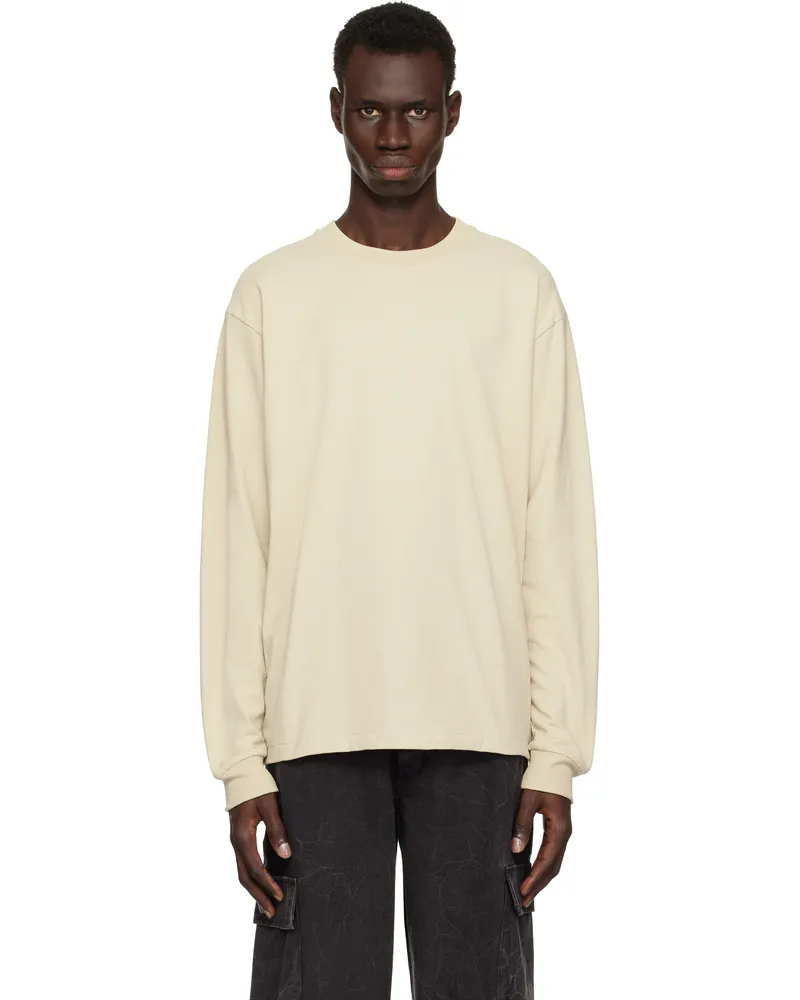 John Elliott + Co Beige LS University T-shirt Dune