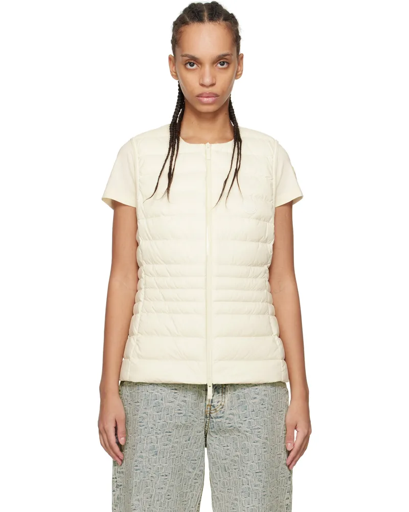 Moncler White Irigny Down Vest 050