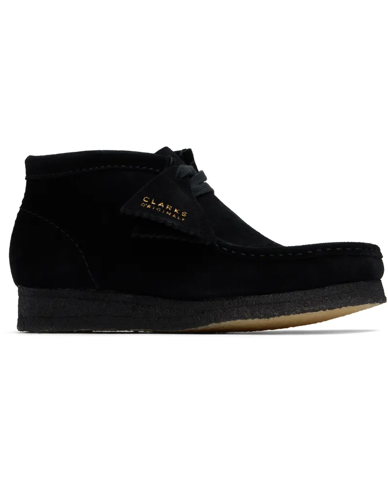 Clarks Black Wallabee Boots Black
