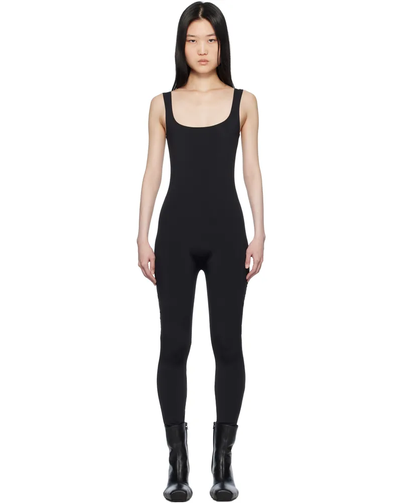 Entire Studios Black Square Neck Jumpsuit Soot