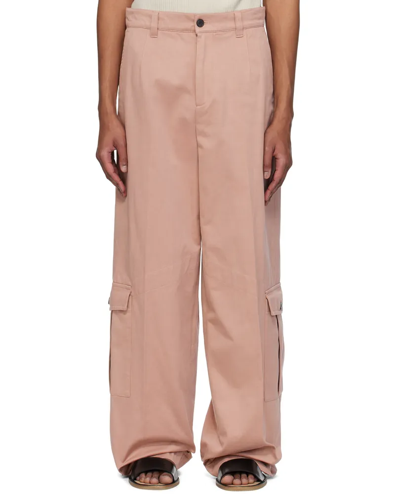 Dries van Noten Pink Twill Cargo Pants 301
