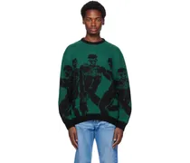 Green & Black B.F.F. Sweater