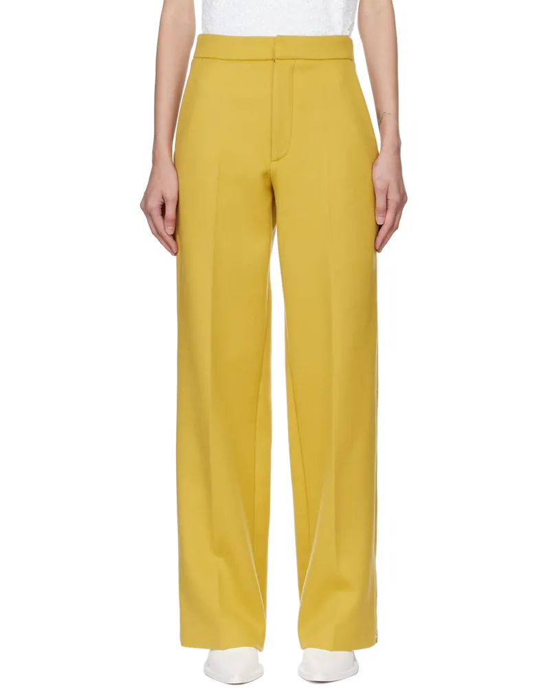 GAUCHERE Yellow Zip Trousers 7008