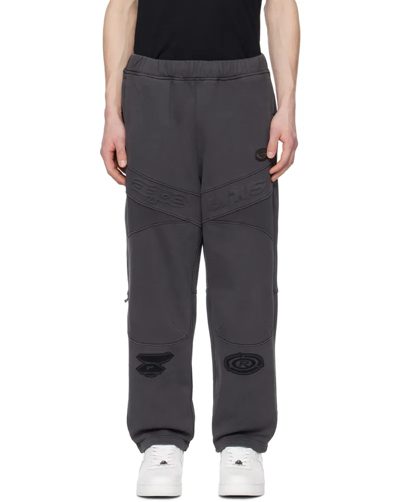 AAPE by A Bathing Ape Gray AAPE Main Sweatpants Bkl