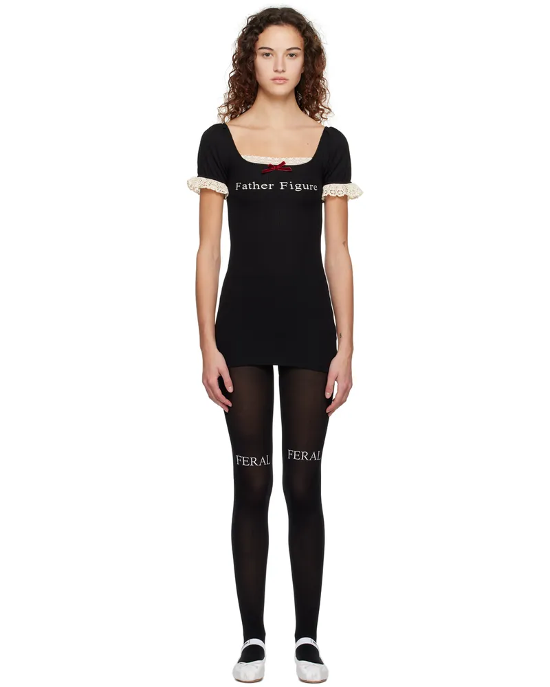 Praying Black 'Father Figure' Minidress Black
