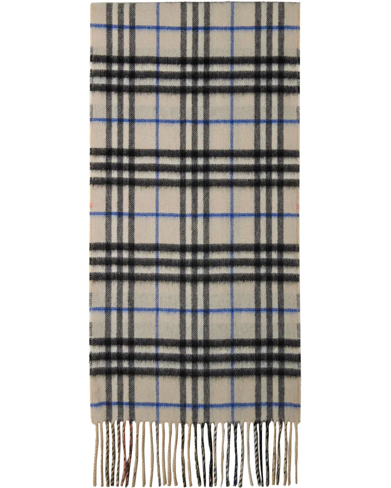 Burberry Beige & Tan Medium Cashmere Scarf Sand