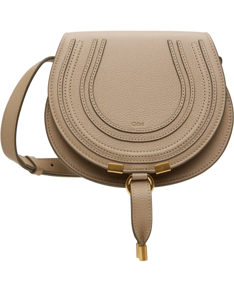 Chloé Taupe Small Marcie Saddle Bag 20e
