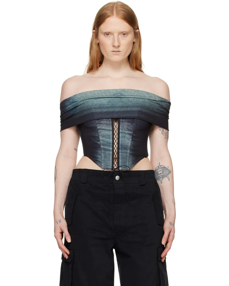 MISBHV Navy Laced Corset Mlc