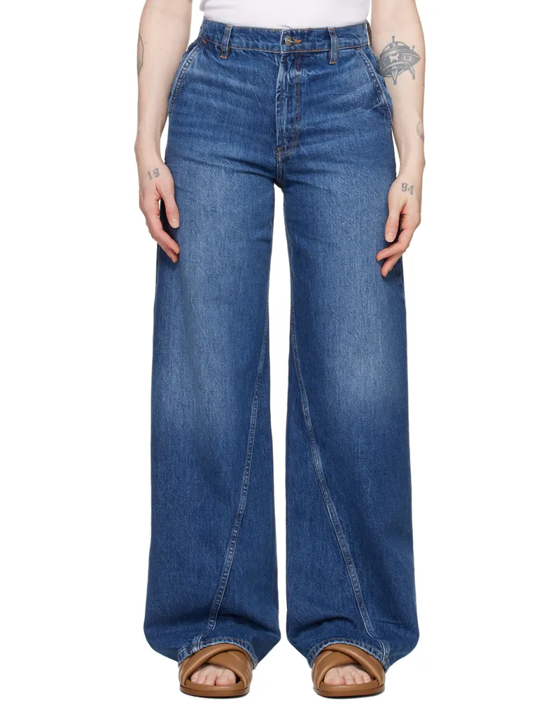 Anine Bing Blue Briley Jeans Washed