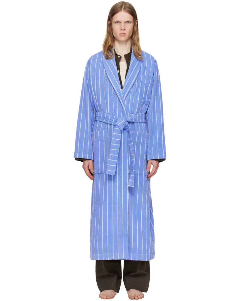 TEKLA Navy Terry Classic Bathrobe Marseille