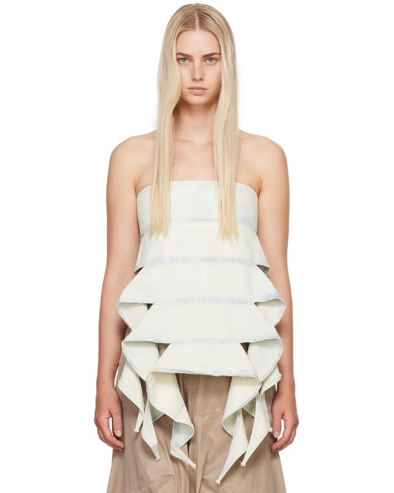 Y/PROJECT Blue Bug Denim Tank Top Snow