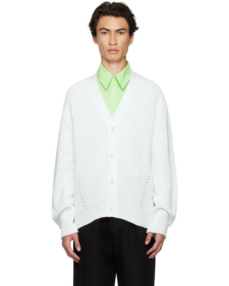 RECTO Blue Relaxed-Fit Cardigan Bb