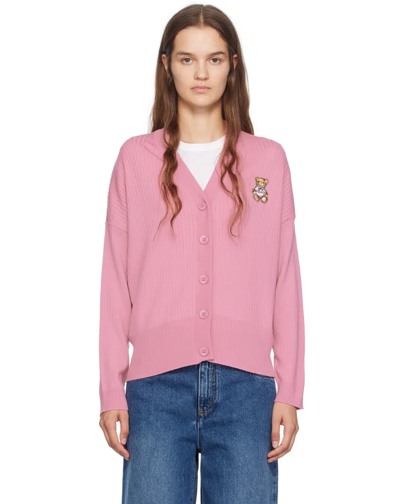 Moschino Pink Teddy Bear Cardigan 0181