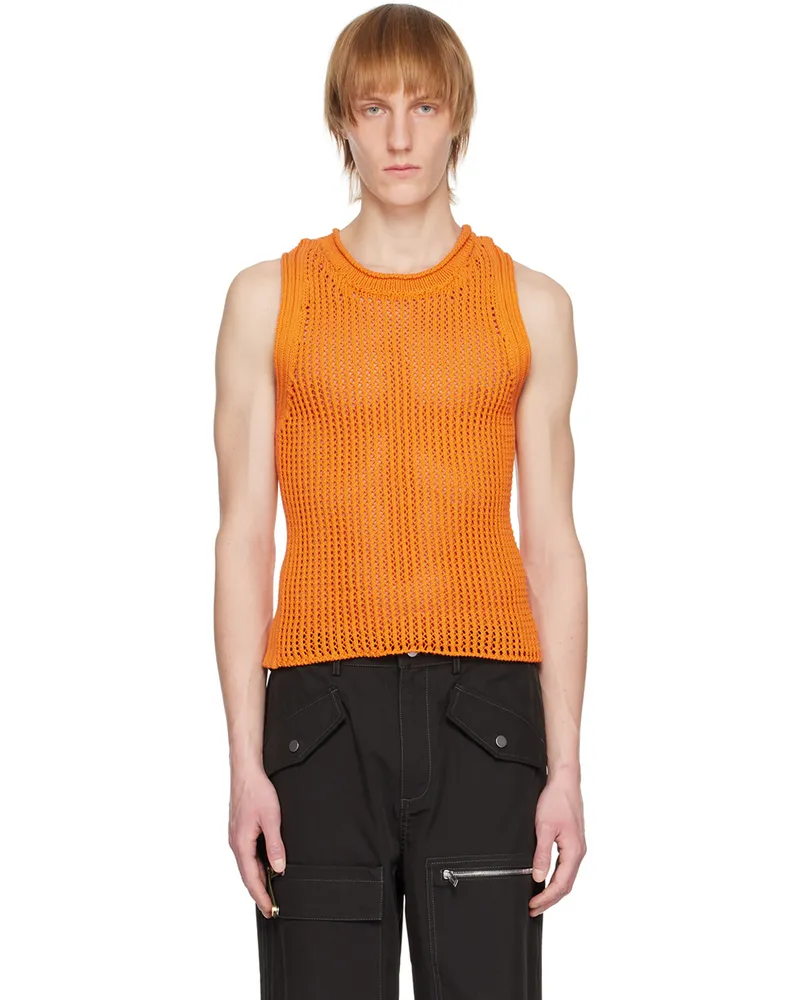 Dion Lee Orange Grid Tank Safety