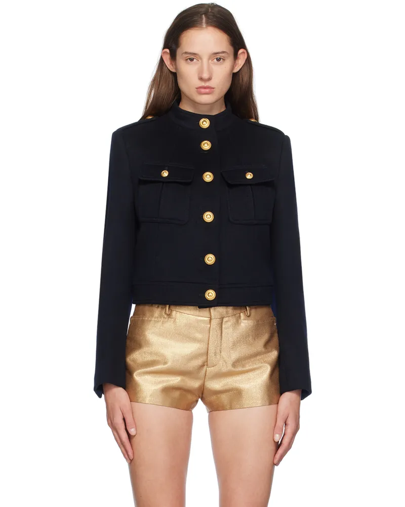 Tom Ford Navy Military Chasseur Jacket Hb593