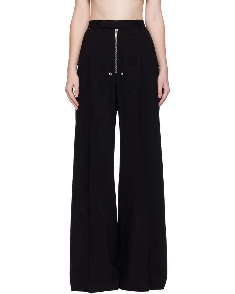 Rick Owens Black Concordians Tailored Wide Belas Trousers 09