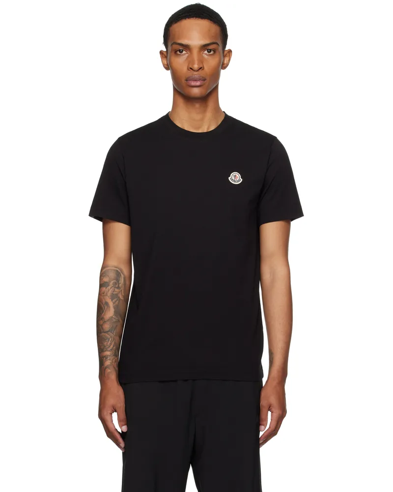 Moncler Three-Pack Multicolor Logo Patch Cotton T-shirts 3p1