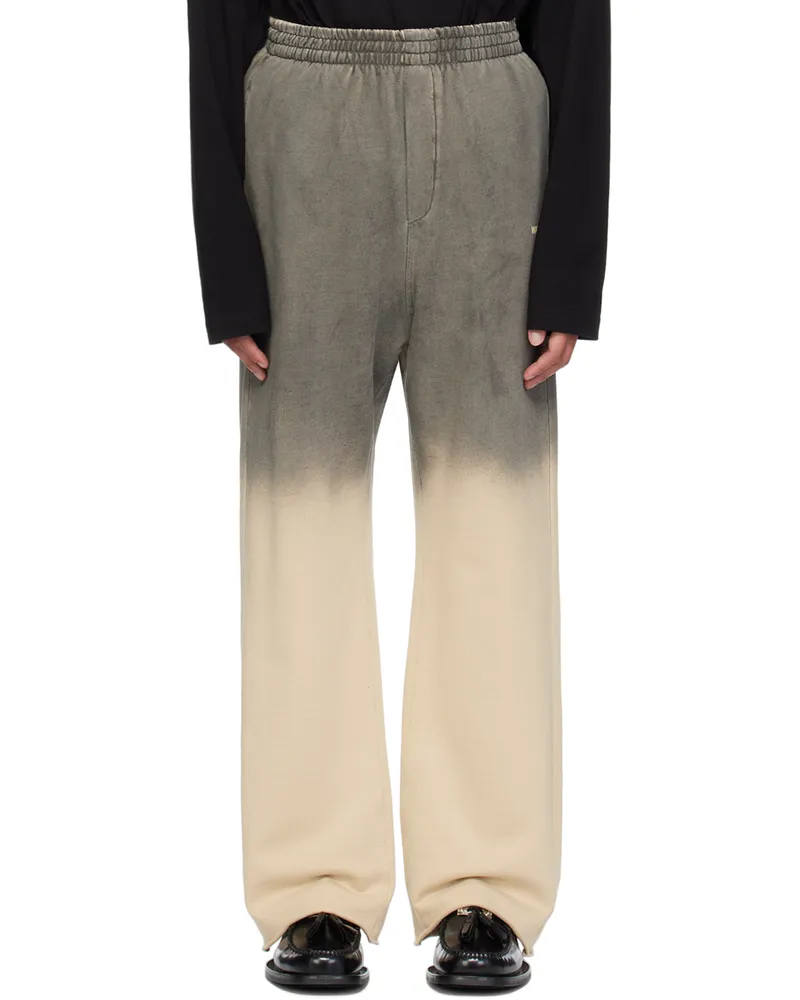 WE 11 DONE Gray Gradation Sweatpants Beige