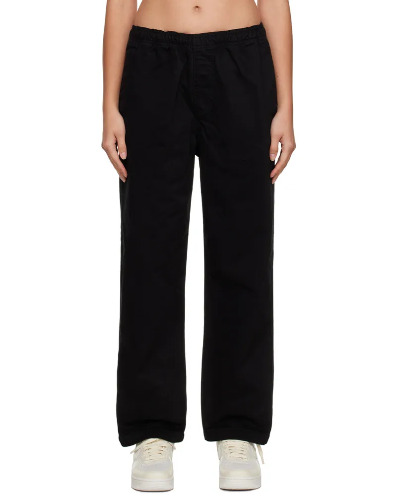 Stüssy Black Beach Trousers Blac