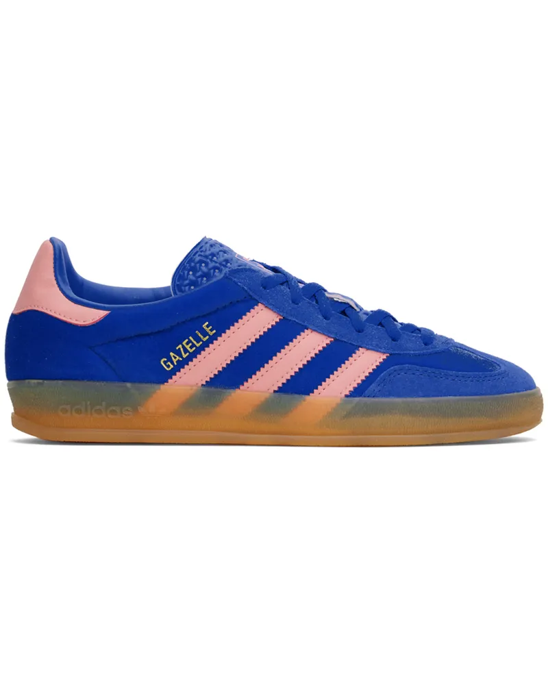 adidas Blue & Pink Gazelle Indoor Sneakers Blue