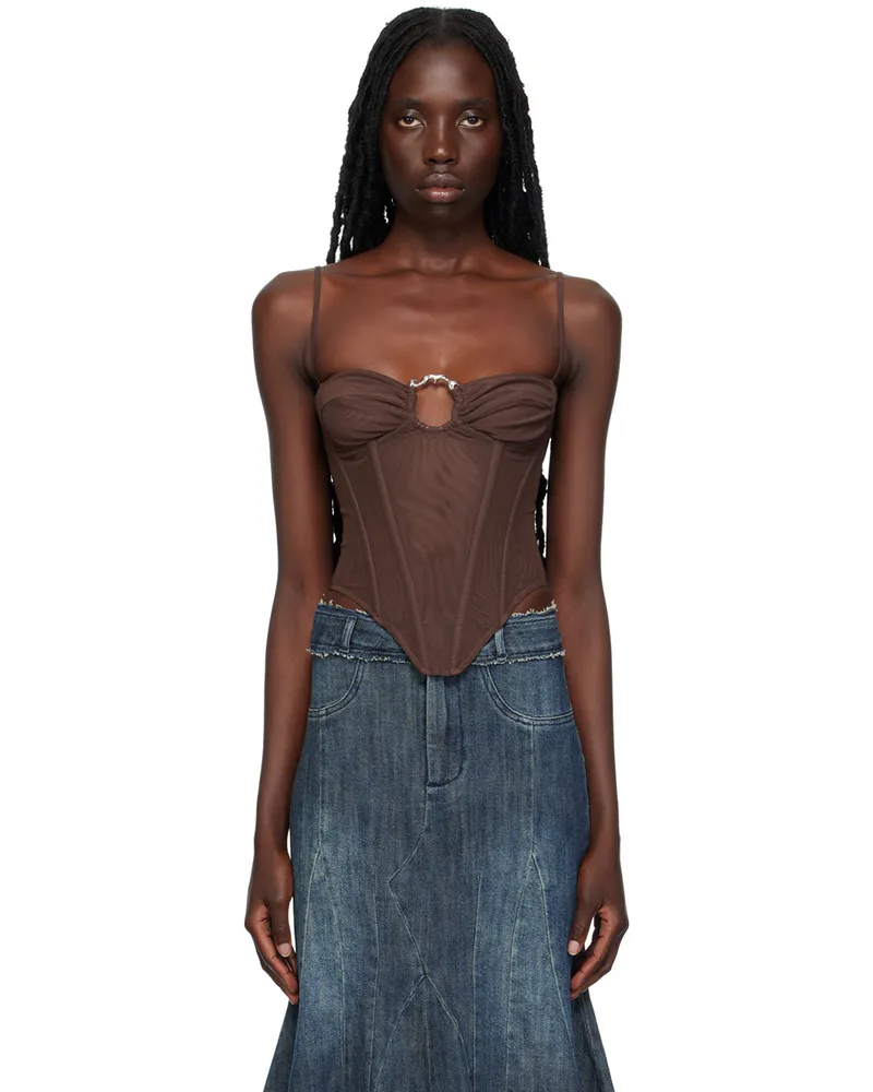 Miaou Brown Hannah Jewett Edition Deia Corset Umber