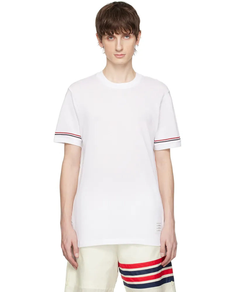 Thom Browne White Lightweight T-Shirt 100