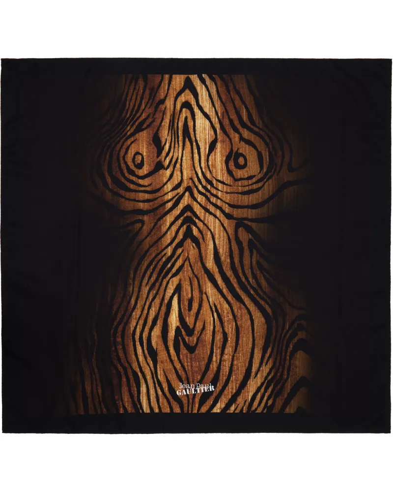 Jean Paul Gaultier Black & Brown 'The Wood' Scarf 0060-black