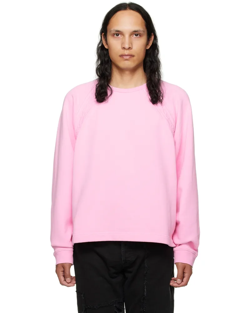 Acne Studios Pink Tape Sweatshirt Ad1