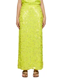 Saks Potts Green Lynn Maxi Skirt Neon