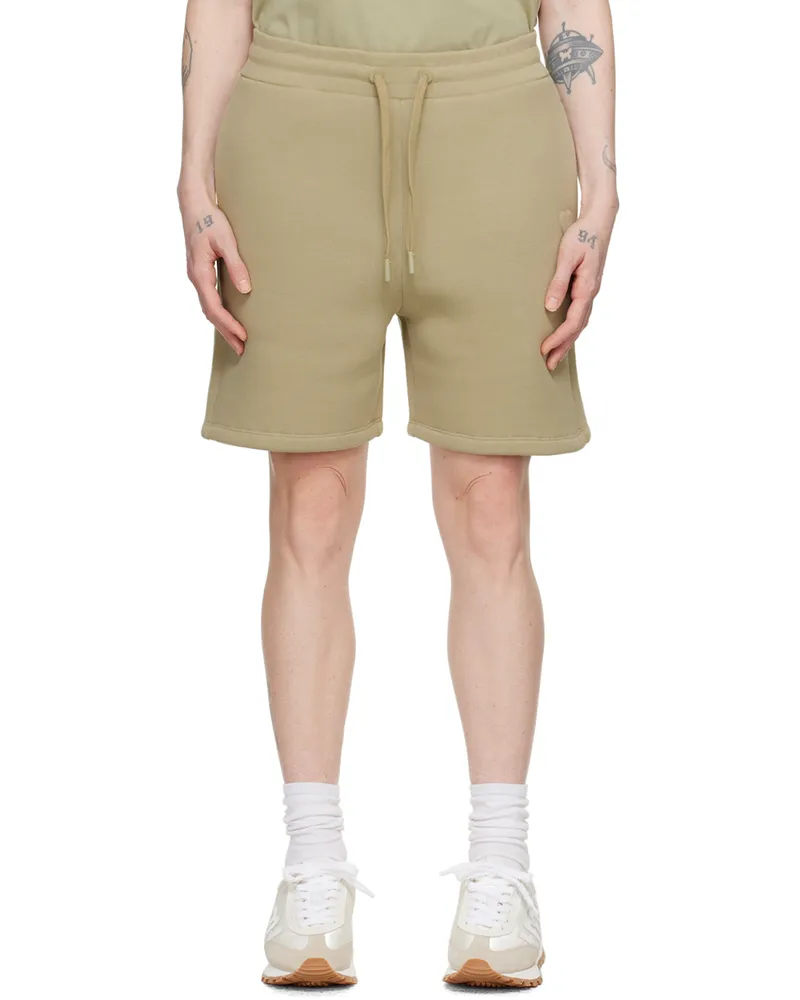 AMI Paris Green Ami de Cœur Shorts Sauge