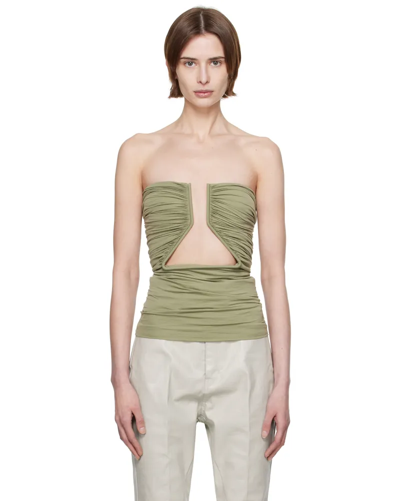 Rick Owens Green Hollywood Prong Bustier Top 15